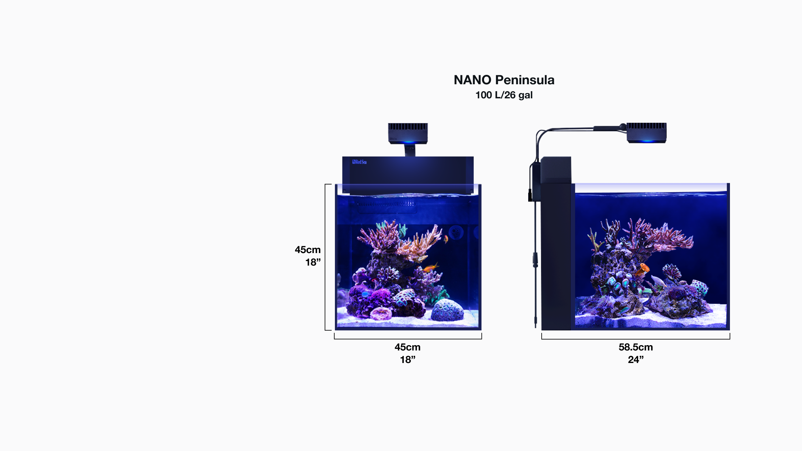 Red Sea Max NANO Peninsula Complete Reef System (26 Gal) - Black