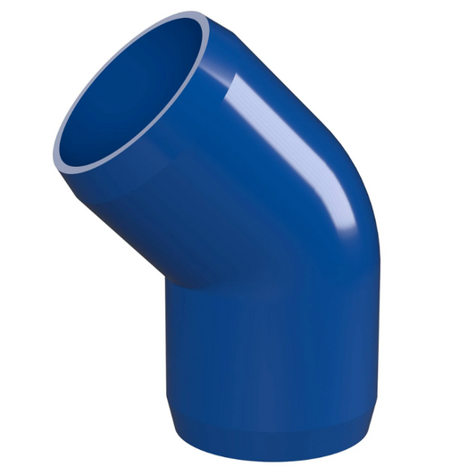 PVC 45 Degree Elbow Schedule 40 - 3/4 Inch Blue
