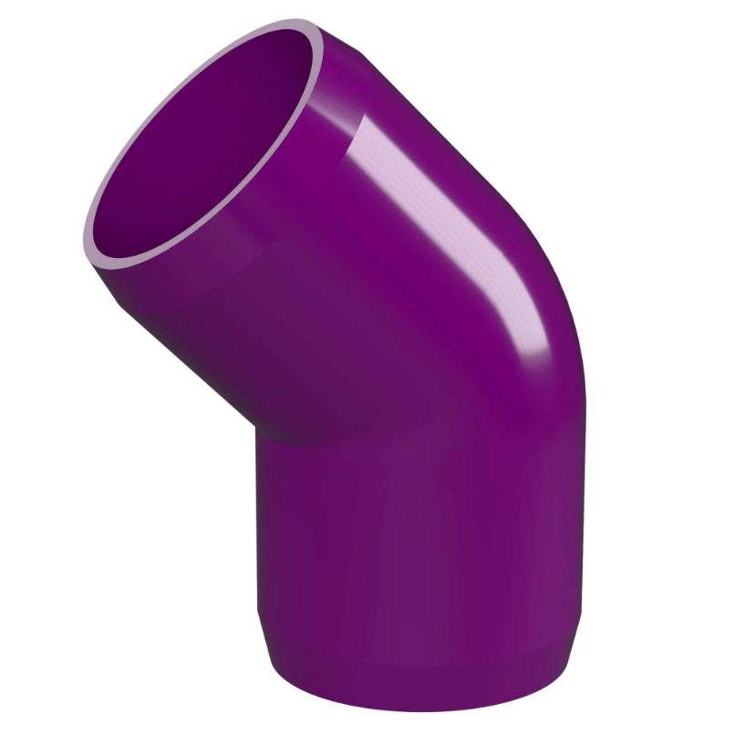 PVC 45 Degree Elbow Schedule 40 - 1 Inch Purple