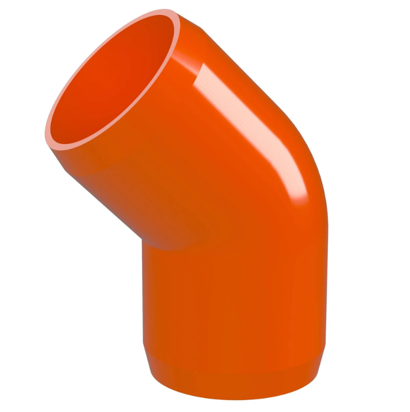 PVC 45 Degree Elbow Schedule 40 - 3/4 Inch Orange