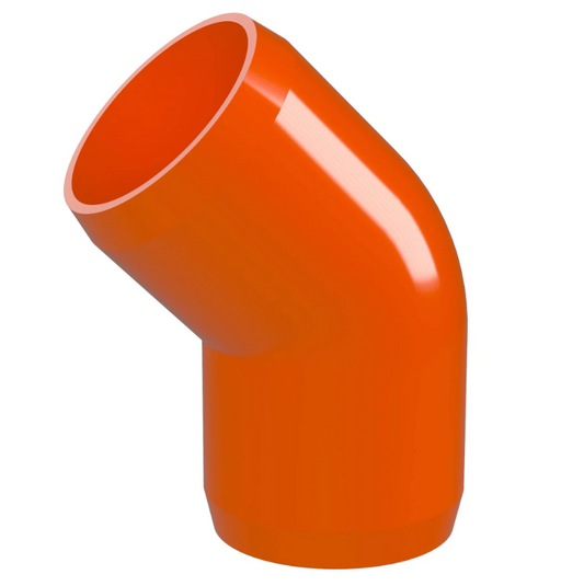 PVC 45 Degree Elbow Schedule 40 - 3/4 Inch Orange