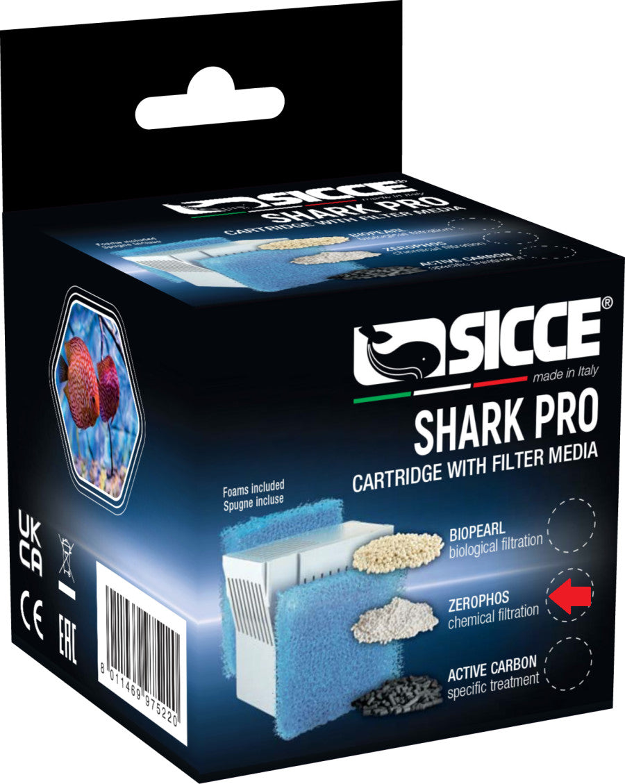 Sicce Shark Pro Zerophos Cartridge with 20Ppi Sponge