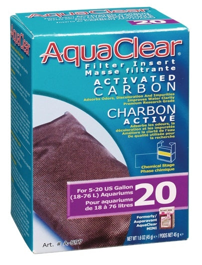 AquaClear 20 Activated Carbon Filter Insert - 1 pack