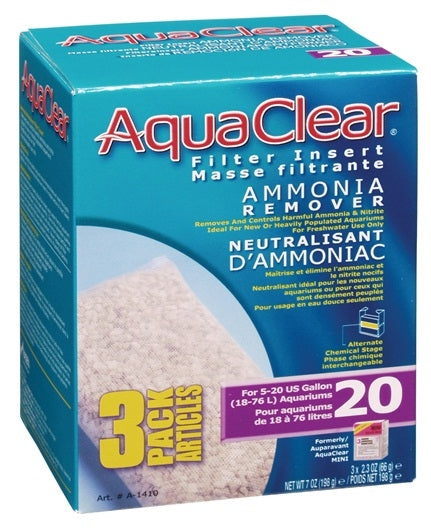 AquaClear 20 Ammonia Remover Filter Insert - 3 pack