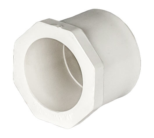 PVC Reducer Bushing - Schedule 40 - White - Spigot x Socket - 1-1/4"to 1"