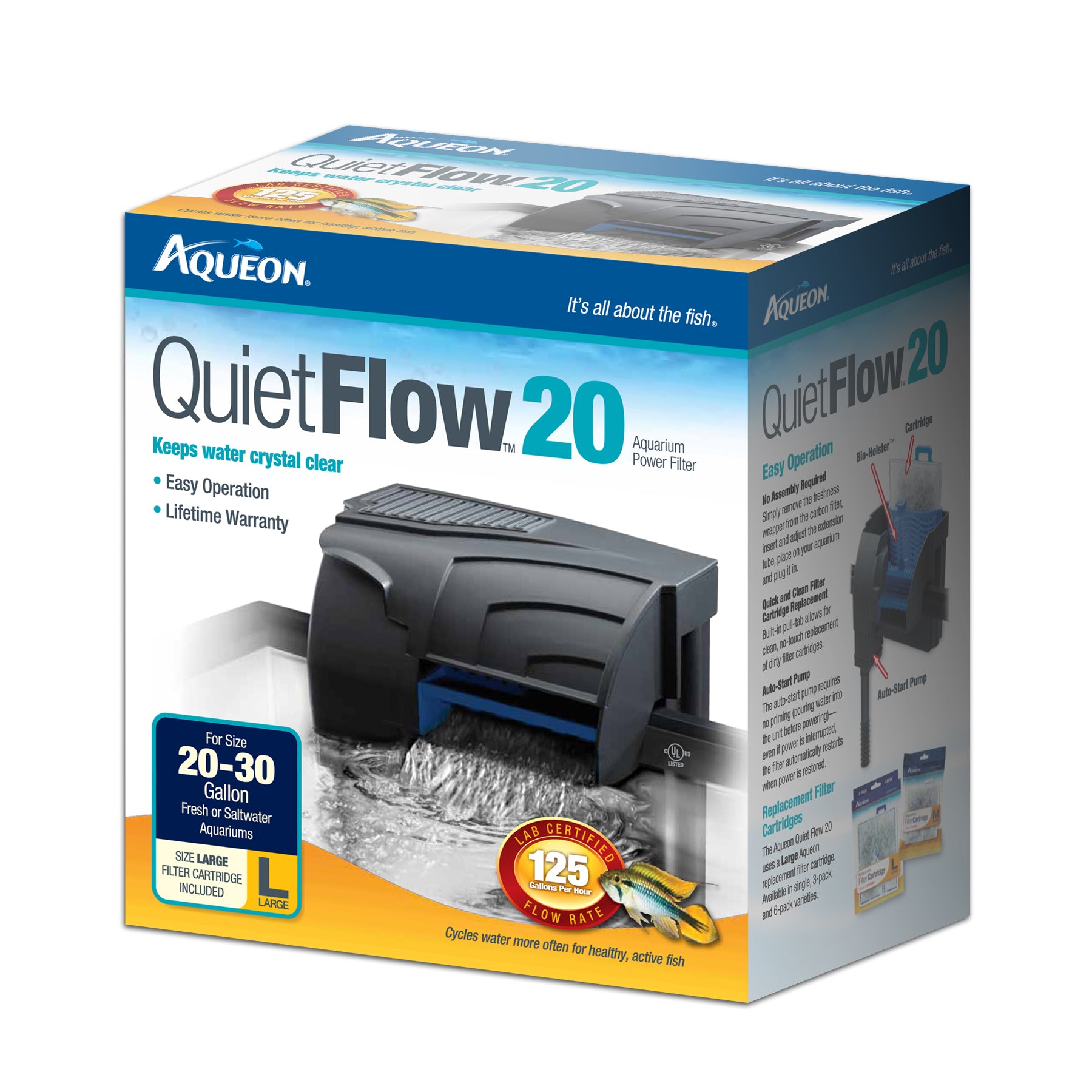 Aqueon QuietFlow Power Filter 20