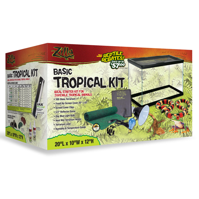 Zilla Tropical Starter Kit - 10 Gal