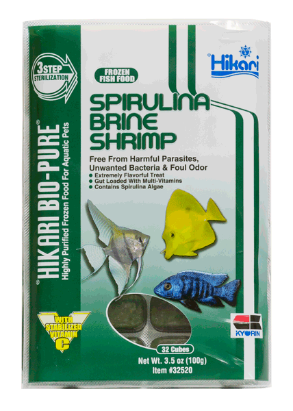 Hikari Bio-Pure Frozen Spirulina Brine Shrimp Cube Pack - 3.5oz