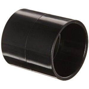 PVC External Coupling Schedule 40 - 1 1/2 Inch Black