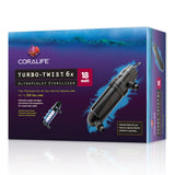 Coralife Turbo-Twist UV Sterilizer - 6x - 18 W - 250 Gal