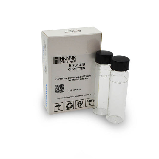 Hanna Instruments Glass Cuvettes and Caps for Checker® HC Colorimeters - Set Of 2