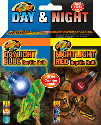 Zoo Med Day & Night Reptile Bulb Combo Pack - 60 W