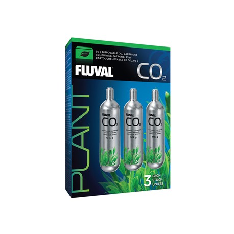Fluval Pressurized 95 g CO2 Disposable Cartridge- 3 Pack