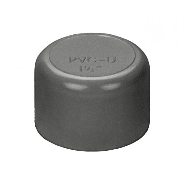 PVC End Cap Schedule 80 Slip - 1-1/4" Grey