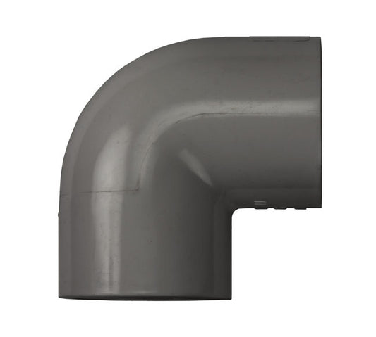 PVC 90 Degree Elbow Schedule 80 - 1/2 Inch Grey