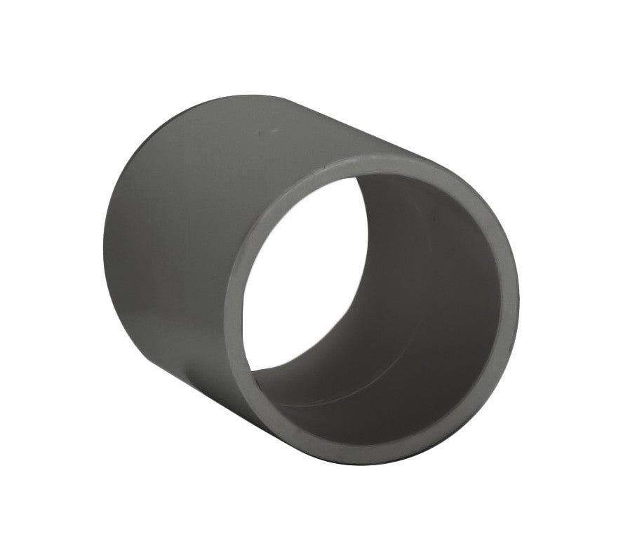 PVC External Coupling Schedule 80 - 3/4 Inch Grey