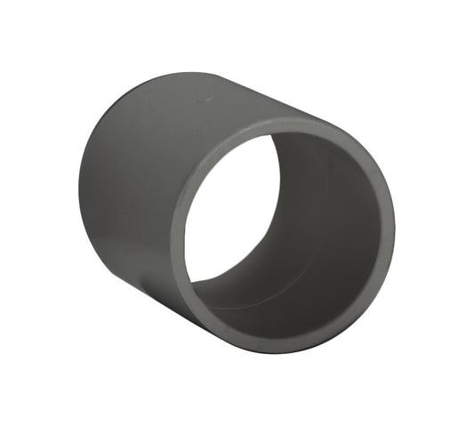 PVC External Coupling Schedule 80 - 1/2 Inch Grey