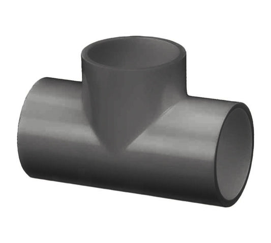 PVC Tee Schedule 80 - 1/2 Inch Grey