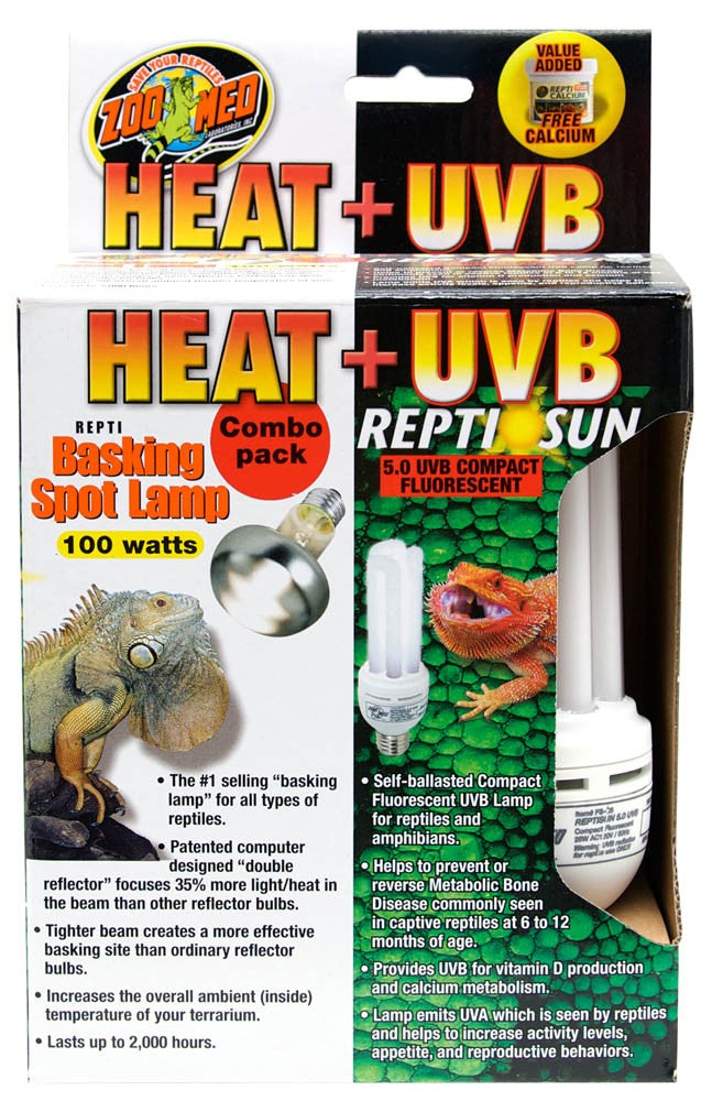 Zoo Med Heat + UVB Combo Pack