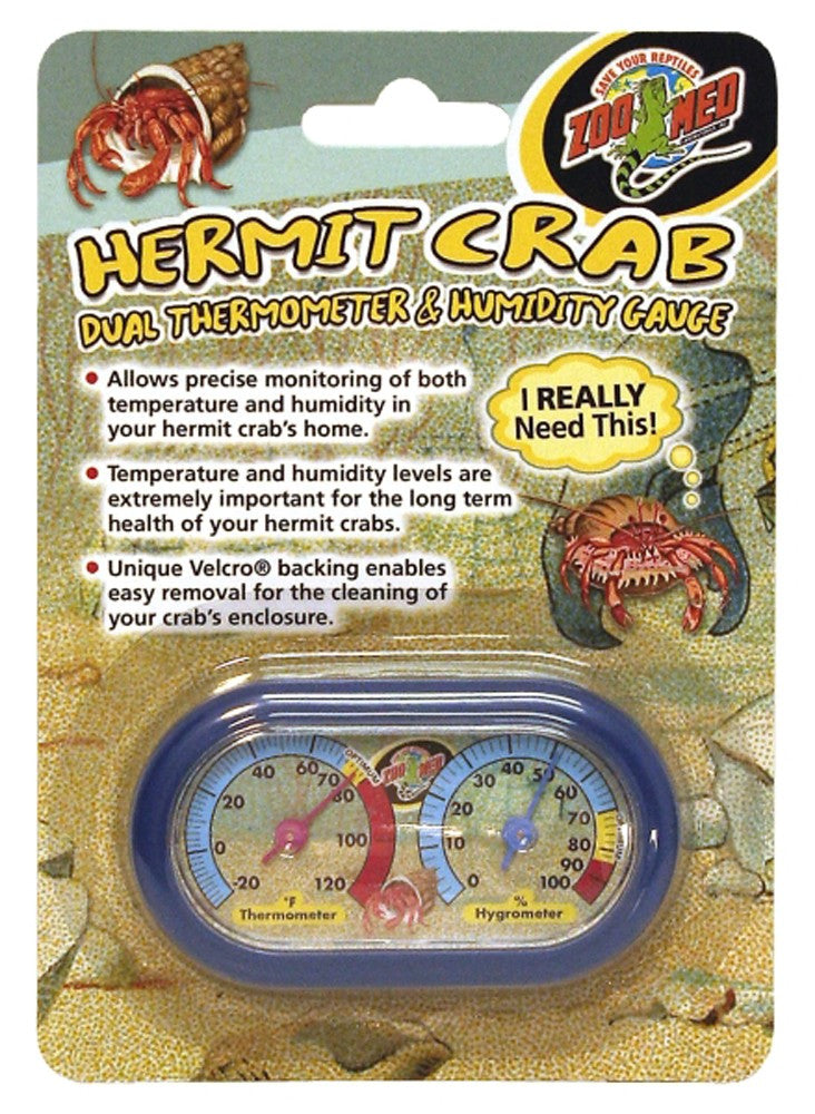 Zoo Med Hermit Crab Dual Thermometer & Humidity Gauge