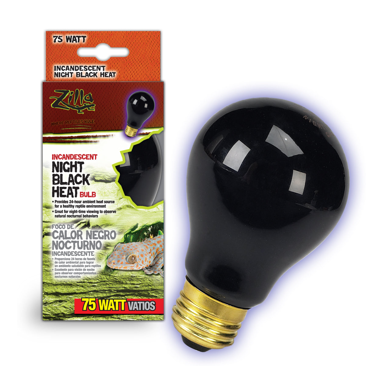 Zilla Night Black Heat Incandescent Bulb - 75 W