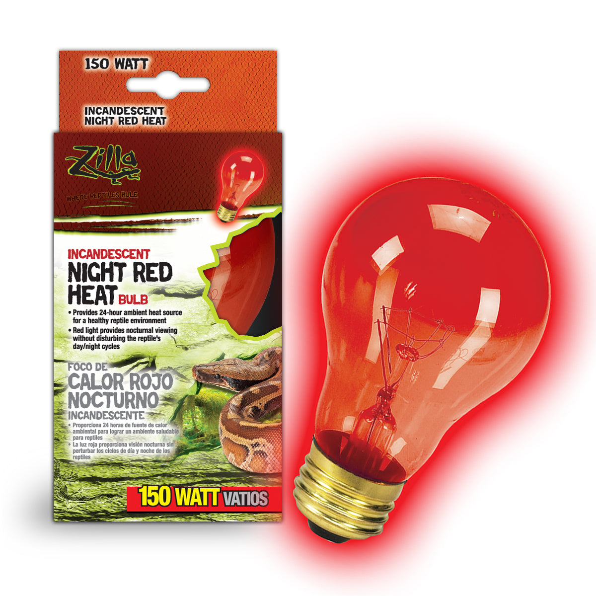 Zilla Night Red Heat Incandescent Bulb - 150 W