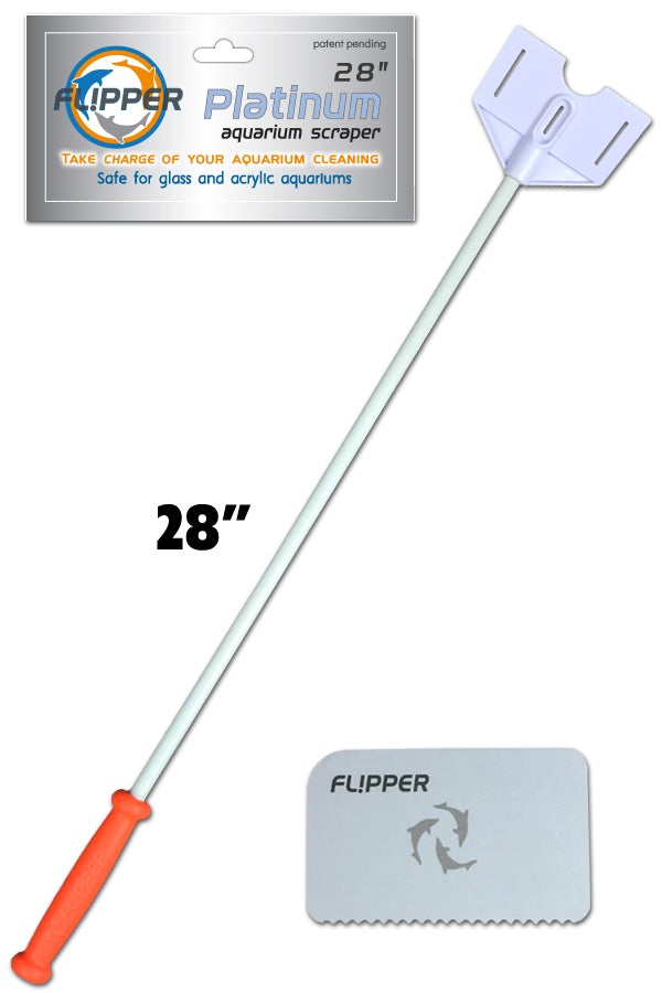 Flipper Platinum Aquarium Scraper for Glass and Acrylic Tanks - 28in