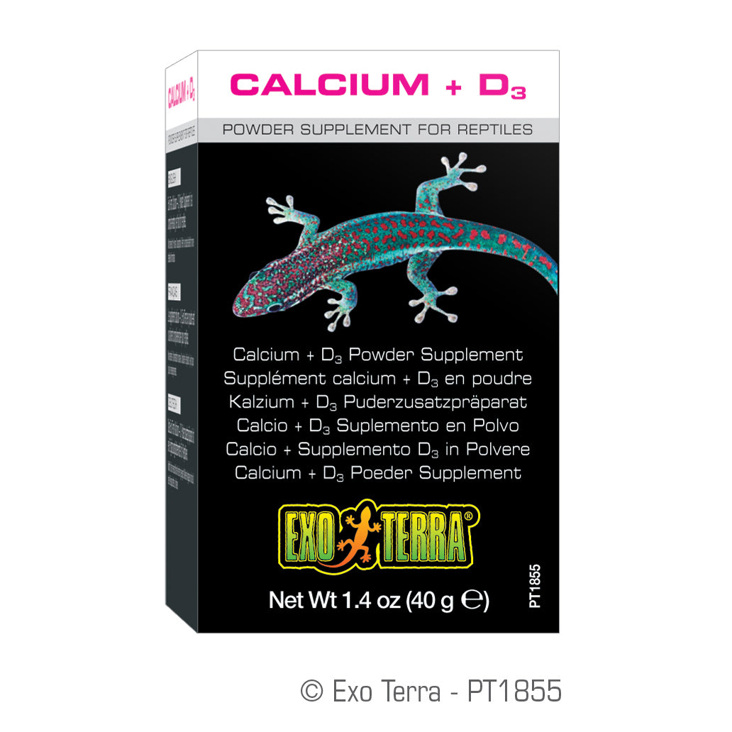 Exo Terra Calcium + D3 Powder Supplement - 1.4 oz - 40 g
