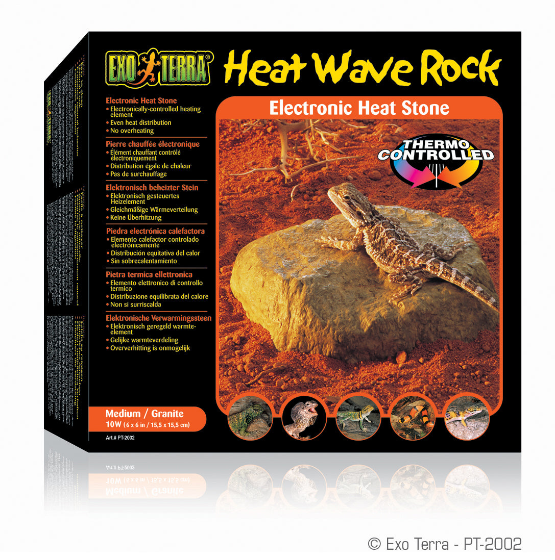 Exo Terra Heat Wave Rock - Medium - 15.5 x 15.5 cm (6 x 6 in) - 10 W