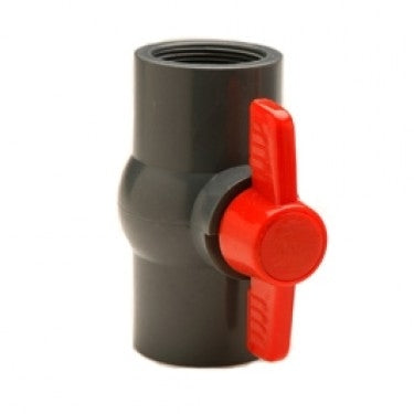 PVC Compact Ball Valve Thread Grey - 1/2 Inch