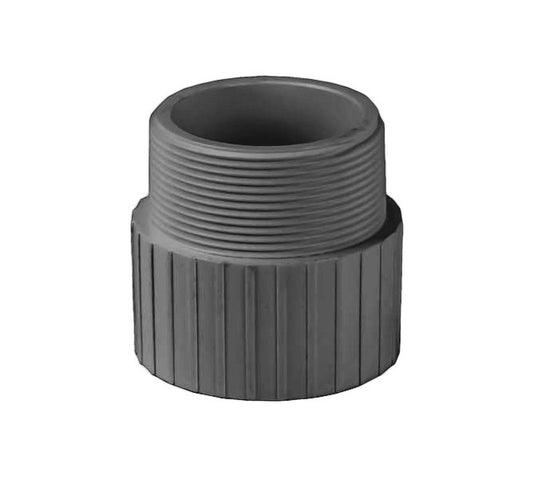 PVC Male Adapter Schedule 80 SxT - 1/2 Inch Grey