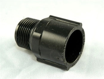 PVC Male Adapter SxT - 3/4" Black