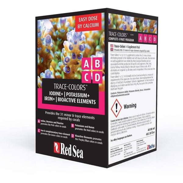 Red Sea RCP Reef Colors Coral Colors ABCD 4 Supplement Pack