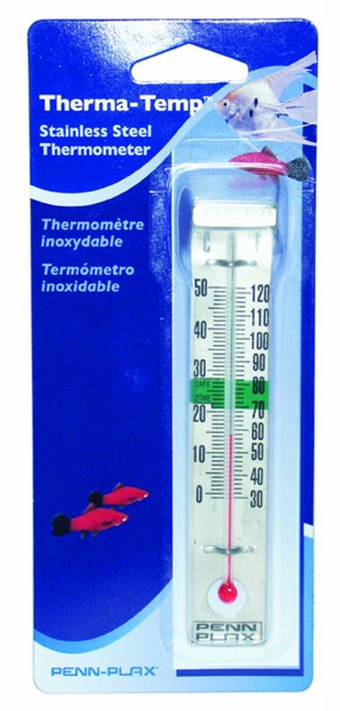 Penn-Plax Therma-Temp Stainless Steel Thermometer