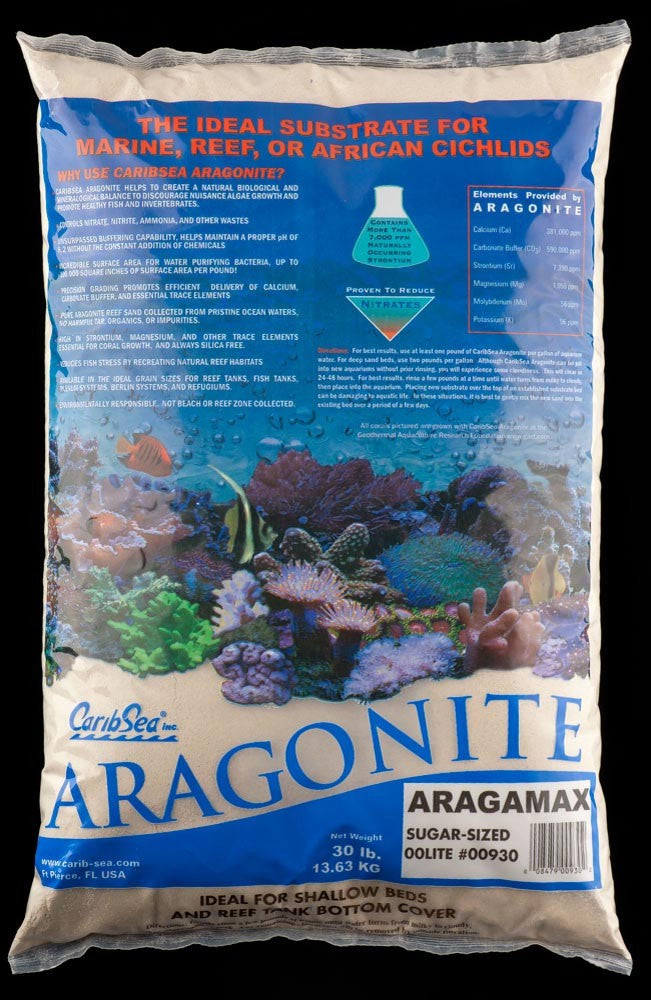 CaribSea Aragamax Dry Aragonite Sugar-Sized Sand - 30lb