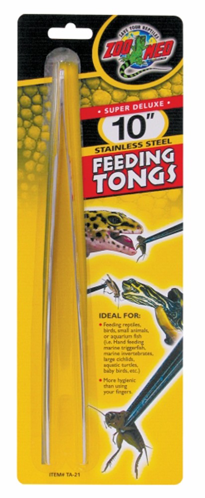 Zoo Med Super Deluxe 10" Stainless Steel Feeding Tongs