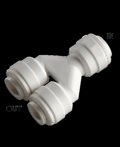 Two-Way Splitter Y, 1/4 Inch quick connect